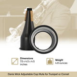 Denis Wick Dw5531 Adjustable Cup Trumpet Mute,Blck/Silver