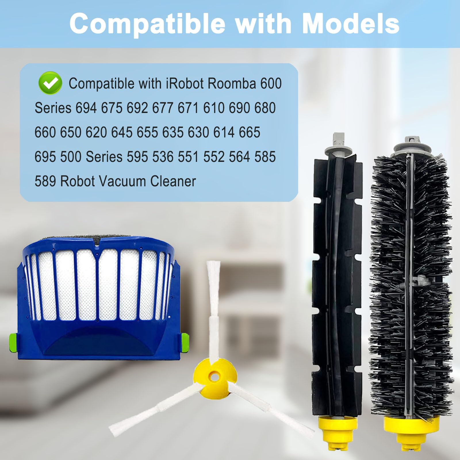 13 Pack Roomba 676 Replacement Parts for irobot Roomba 676 694 675 692 677 671 610 690 680 660 650 620 645 655 635 614 595 585 5