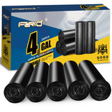 FORID Small Black Trash Bags - 4 Gallon Garbage Bags 220 Counts Strong Plastic Trash Can Liners 15 Liter for Kitchen Bathroom Of