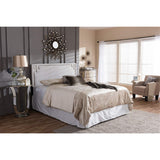 Baxton Studio Geneva Upholstered Full Headboard In Grayish Beige