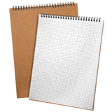 Engrowtic Top Spiral Graph Paper Notebooks 8.7 X11.4 Inch A4 Grid Paper Notepad 70 Sheet Memo Steno Pad For Engineering Writing 