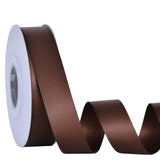 Ribest Brown Double Faced Satin Ribbon, 7/8 Inch 25 Yard Continuous Ribbon for Crafts Gift Wrapping Hair Bows Wedding Party Deco
