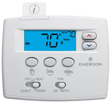 Emerson Thermostats 1F89EZ-0251, Blue Series 2 Inch Low Voltage Thermostats, White, AA