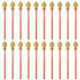 Service Access Valves Kit, 20PC Access Service Valve 1/4'' SAE x 1/4'' OD x 3.54'' Stem Core Brass Copper Refrigerator Access Va
