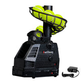 Furlihong 680BH 2 in 1 Baseball & Tennis Ball Launcher Machine Adjustable Launching Angle Speed and Interval Auto Swing Function Powered by Battery or AC Adapter Ball Holder Extendable for Kids-New