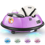 Hikole Toddler Bumper Car, 12V Electric Bumper Car for Kids with Parent Remote, Flashing LED Light, Safety Belt, 2 Driving Modes