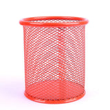 SwissHome Mesh Pen Stand, Pen Holder Round Shape Pencil Container Multipurpose Metal Hollow Out Desktop Storage Organizer for St