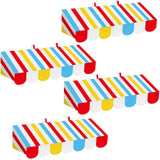 Tallew 4 Pcs 3D Circus Awning Wall Decoration Carnival Awning for Halloween Carnival Theme Party Classroom Decorations(Red, Yell