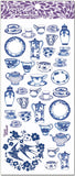 Violette Mini Tea Cup & China Stickers for Kids - Clear, Waterproof, Beautifully Detailed Miniature Coffee & Tea Party Stickers