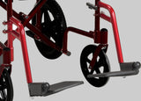 hhs Red Footrest Pair ONLY for a Drive Lightweight Expedition Aluminum Transport Chair EXP19LTRD - 1 Pair of Replacement Red Foo