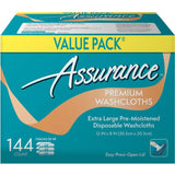 Assurance Premium Washcloths Value Pack 144 Count