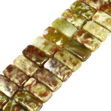 20mm Dragonblood Jade Fashion Flat Rectangle Loose Beads Double Holes DIY Jewelry Making Strand 8