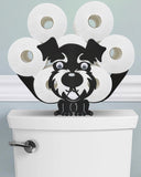 Wigag Schnauzer Toilet Paper Holder Stand for Extra 8 Rolls, Funny Decorative Free Standing Toilet Paper Storage, Farmhouse Bath