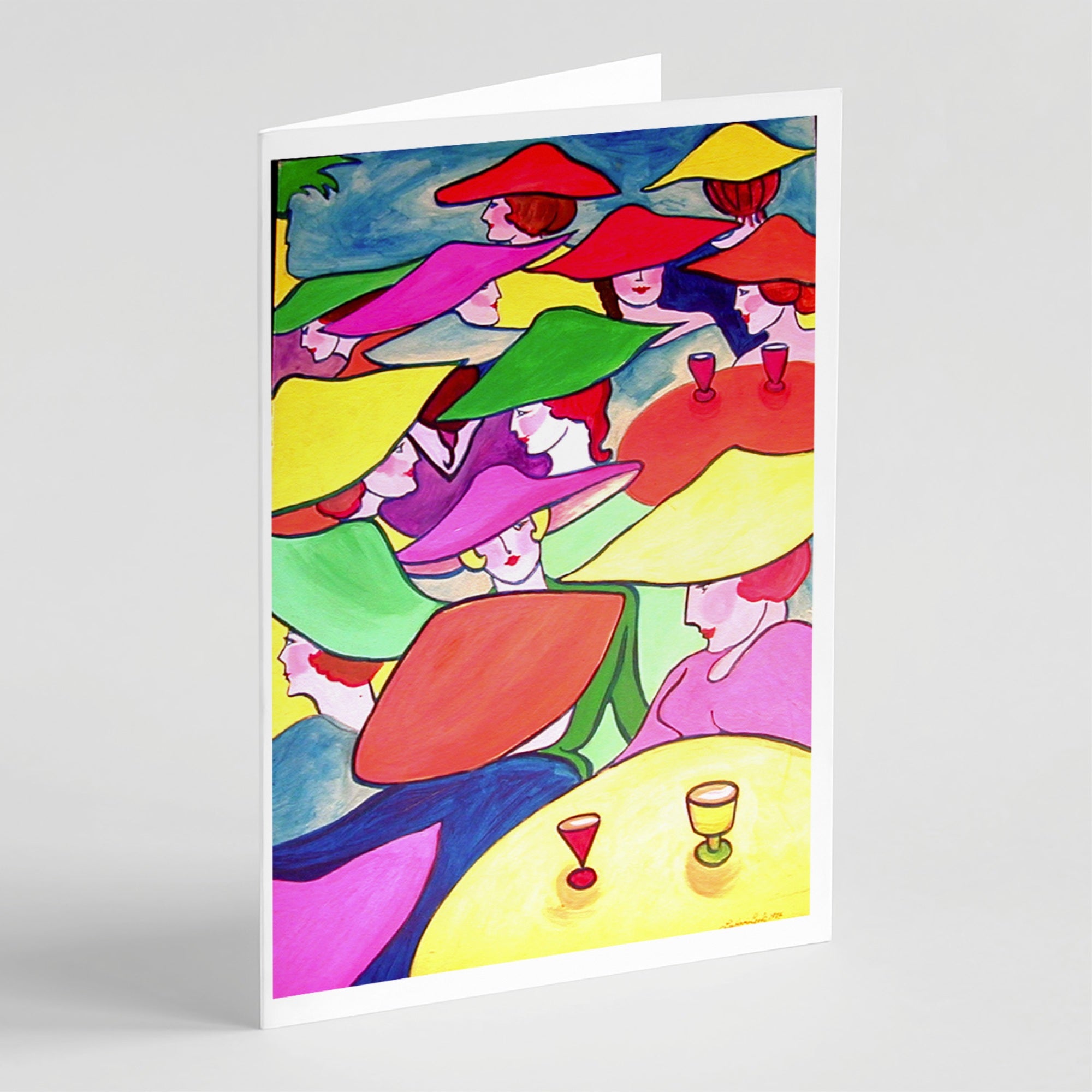 Women In Hats Greeting Cards And Envelopes Pack Of 8