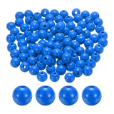 HARFINGTON 100pcs 16mm Deep Blue Wood Beads 4.3mm Large Hole Round Wooden Loose Spacer Beads for Jewelry Making Necklace Bracele