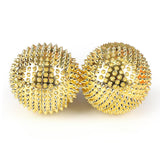 Snappsy Attractive Massage Ball Muscle Relief Spiky Massage Ball Portable, Gold, 4.7Cm