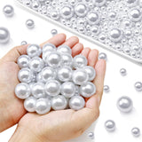 Towenm 20MM White No Hole Pearls for Crafting, 70PCS Big Size Vase Filler Pearl Beads, Faux ABS Round Pearls for Floating Candle