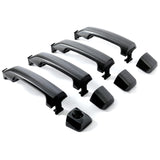 HECASA 4 Door Exterior Handles Kit Gray 1G3 Compatible with 2007-2022 Toyota Tundra Crewmax Sequoia W/O Passenger Keyhole Dark G