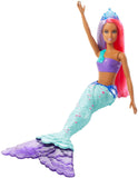Barbie Dreamtopia Mermaid Doll, 12-Inch, Pink And Purple Hair, With Tiara, Gift For 3 To 7 Year Olds