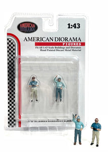 American Diorama Racing Legend 1950S Theme (Set Of 2) Diecast Figures For 1/43 Scale Models Ad-76447
