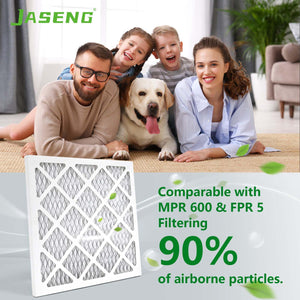 10x10x1 Furnace Air Filters 4 Pack, MERV 8 MPR 600 & FPR 5 Filtering, HVAC Air Filter Replacement (exact dimensions: 9 3/4x9 3