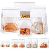 AmazingSpark 50 Pcs Paper Bread Bags with Tin Tie sourdough bread bags Storage Packing Bag with Clear Window for Gifting, Bakery
