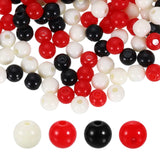 HARFINGTON 100pcs Light Brown Acrylic Round Beads 6mm Dia 1.9mm Hole Plastic Resin Smooth Balls Loose Bead for Jewelry Making Br