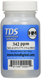 HM Digital C342 TDS and EC Calibration Solution, 342 ppm (NaCl), 90 ml Volume, Transparent/Blue