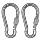 Outmate 304 Stainless Steel Carabiners -4.7 inch Heavy Duty, Durable & Rust-Free Clips for Gym, Swing, Dog Leashes, Hammocks, Ke