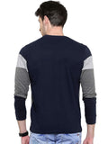 Adro Men'S Stylish Cotton Full Sleeve T-Shirt (Fr3-M-4St-Nb_Navy_Xl)