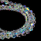 YouLuo Bicone Crystal Glass Beads Faceted Bicone Clear AB Crystal Beads Loose Spacers Beads Bulk for DIY Craft Bracelet Necklace