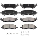 AUTOMUTO D967 & D1084 Ceramic Front Rear Brake Pads Set fit For 07 08 09 For Chrysler Aspen, 07 08 09 For Dodge Durango, 06 07 0