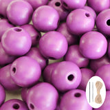 100 Pieces Purple Wood Beads with 5mm Hole, Round Loose Beads Polish Spacer Beads Bulk with 10m Jute Twine for Farmhouse Beaded 