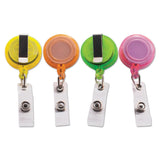 Advantus 91161 Deluxe Retractable ID Card Reel 30Inch Extension Assorted Colors 20/Pack