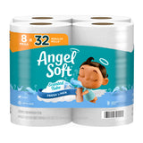 Angel Soft Toilet Paper with Fresh Linen Scented Tube, 8 Mega Rolls = 32 Regular Rolls, Soft and Strong Toilet Tissue