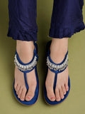 Shoetopia Women'S Block Heel Sandal,Blue,4,B0DCSJ3Y3G