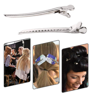 Alligator Hair Clips Metal Duck Bill Hair Clips for Styling - with Holes 3.5 inch Professional Sectioning Clips for Salon and Wo