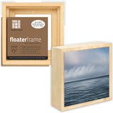 Ampersand Floaterframe for Wood Panels, 1.5 Inch Depth, Bold, 6x6 Inch, Maple (FBOLD150606M)
