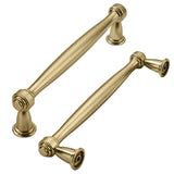 khtumeware 20 Pack 5 Inch(128mm) Brushed Brass Cabinet Pulls Satin Brass Kitchen Cabinet Handles Kitchen Cabinet Hardware for Cu