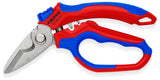 KNIPEX Tools Stainless steel 95 05 20 US Angled Electricians Shears, 6-1/4, Red/Blue