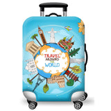 WUJIAONIAO Travel Luggage Cover Baggage Suitcase Cover Protector Skins 18-32 Inch (ocean, S (for 18-20 inch luggage))
