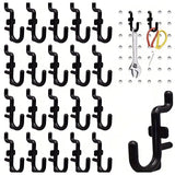 Nivithi Pegboard Hooks Kit,1/4 Hole,50 Black Pegboard Hooks Assortment with J Hooks for Squat Rack,peg Board Hooks for Hanging a