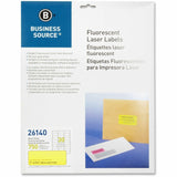 Business Source 26140 Laser Labels Fluorescent 1Inch x25/8Inch 750/PK Neon Yellow