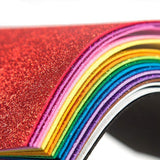 20 Sheets Glitter Paper Sheet for Crafts Children Halloween Thanksgiving Christmas Fall Decor, A4 Cardstock Paper Self-adhesive 