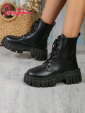 Shoetopia Women'S Ankle Boot-6 Kids Uk (Girls-Bt-Tank-Black)-Eu39,Black,6,B0D5R4CCF3