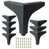 Smaxcn 8 Pack 4 Matte Black Metal Furniture Legs, 1.4mm Thickness Metal Cabinet Feet(Black)