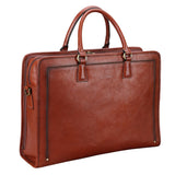 Banuce Vintage and Classic Genuine Full Grains Italian Leather Briefcase for Women 14 Inch Laptop Bag Stylish Business Work Bag 