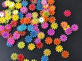 The Design Cart Assorted Flower Shaped Sequins Ntc1104117, 250 Grams, 8 mm Sequins for Embroidery Work, Jewellery Making, Design