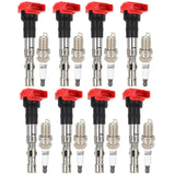 ECCPP UF418 8 ignition coils with 8 iridium Spark Plugs A8 Allroad S4 4.2L V8 UF483 UF521 UF542