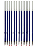 12 x Blue Retractable Gel Refills, Medium Tip 0.7mm, Blue Ink, Fits Retractable Pens, Universal Size, 115mm/11.5cm, Blue
